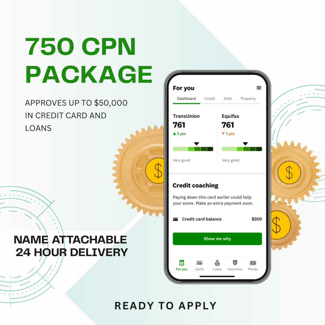 750 CPN Package - Approved up to $50,000 (Name Attached)