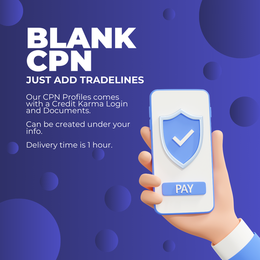 Blank CPN Profile - Credit Karma Login Provided