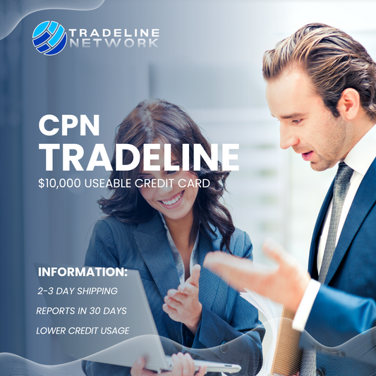 CPN Tradeline - Usable Credit Card ($10,000) Shipped to you!