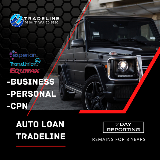 Auto Loan Tradeline ($250,000) - Establish Credit History